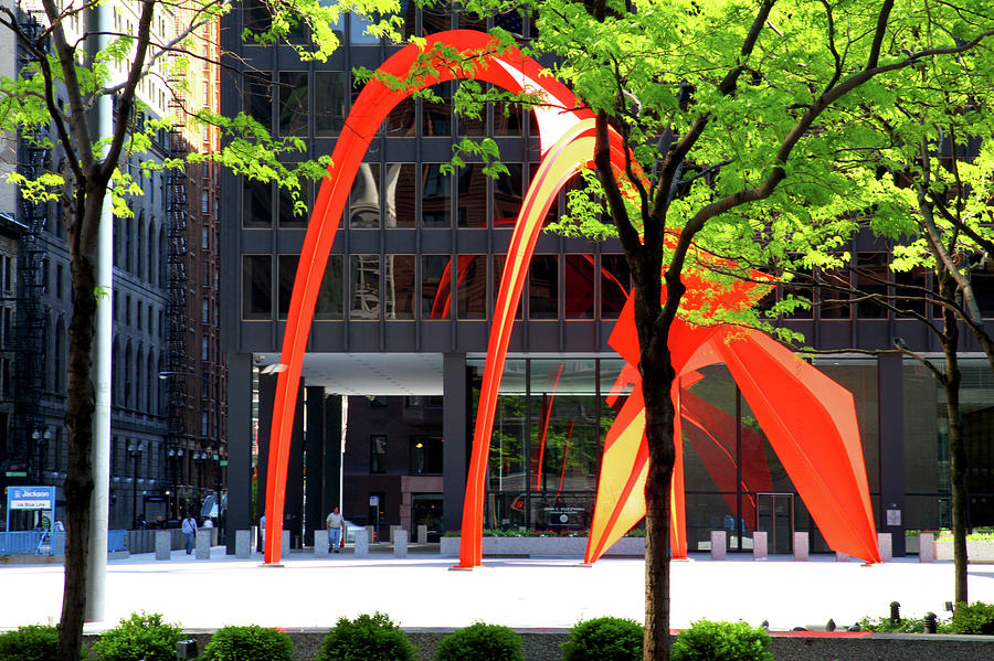 Calder Flamingo Sculpture Chicago Photograph by Patrick Malon