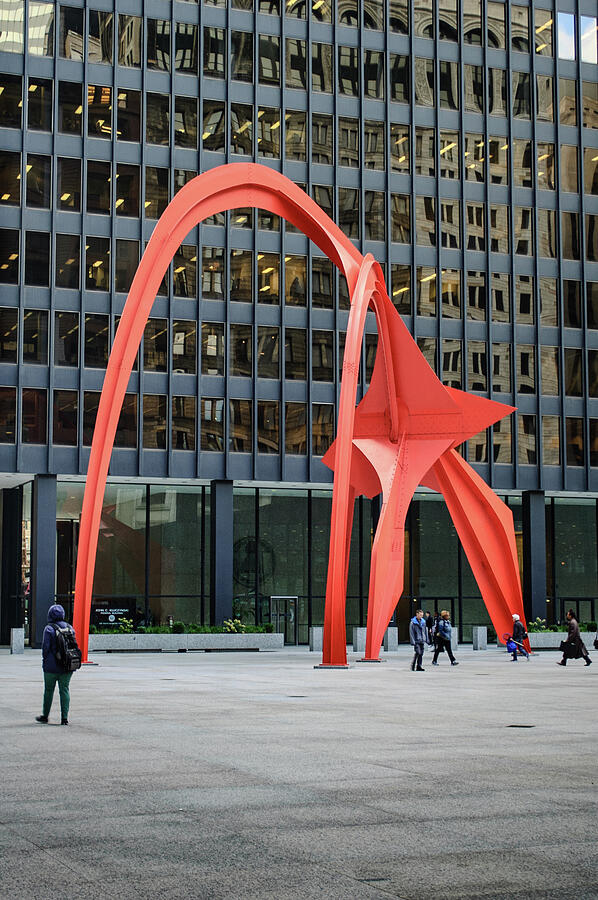 Calders Flamingo, Chicago Photograph by Thierry Lach