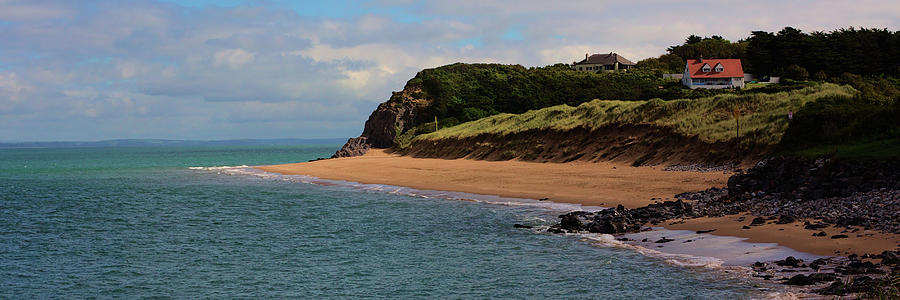 Caldey Island Beach Panorama Photograph by Jeremy Hayden