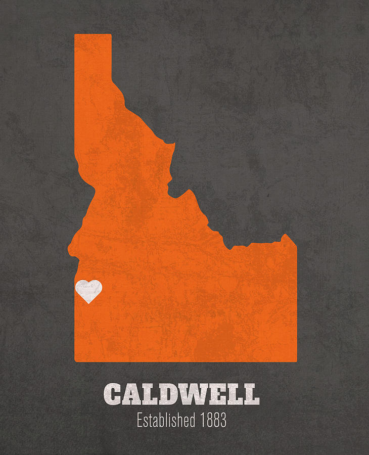 Caldwell Idaho City Map Founded 1883 Idaho State University Color   Caldwell Idaho City Map Founded 1883 Idaho State University Color Palette Design Turnpike 