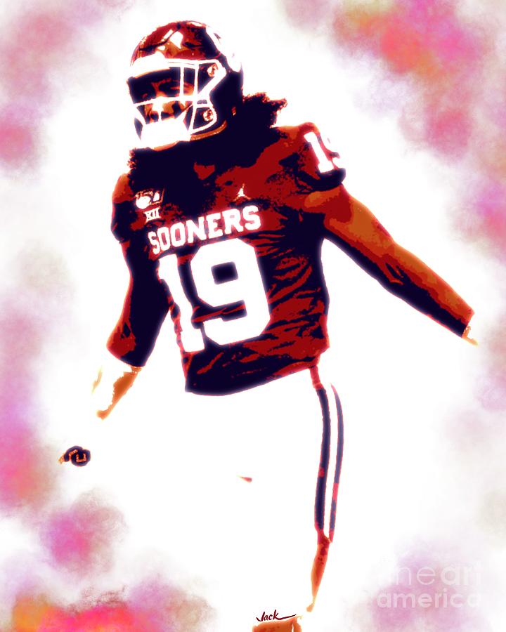 Defense Painting - Caleb Kelly Oklahoma by Jack Bunds Defense Painting - Caleb Kelly Oklahoma by Jack Bunds