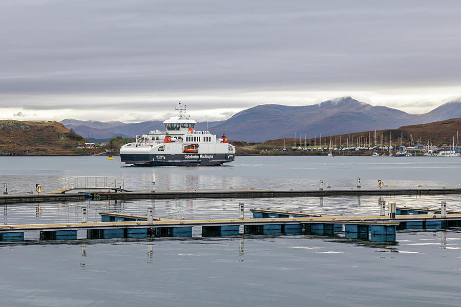 Caledonain MacBrayne ferry Photograph by Shirley Mitchell