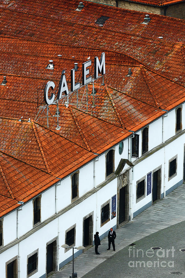 Calem port warehouse and tiled roofs Portugal Photograph by James Brunker