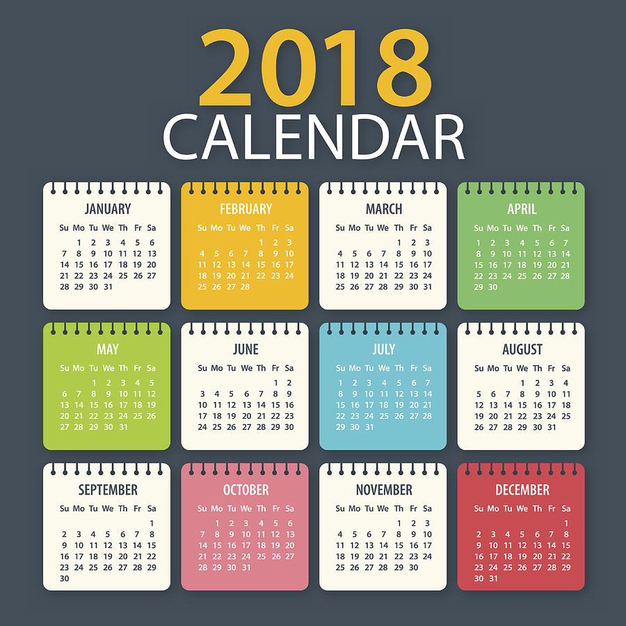 Calendar 2018 - American Drawing by Pop_jop