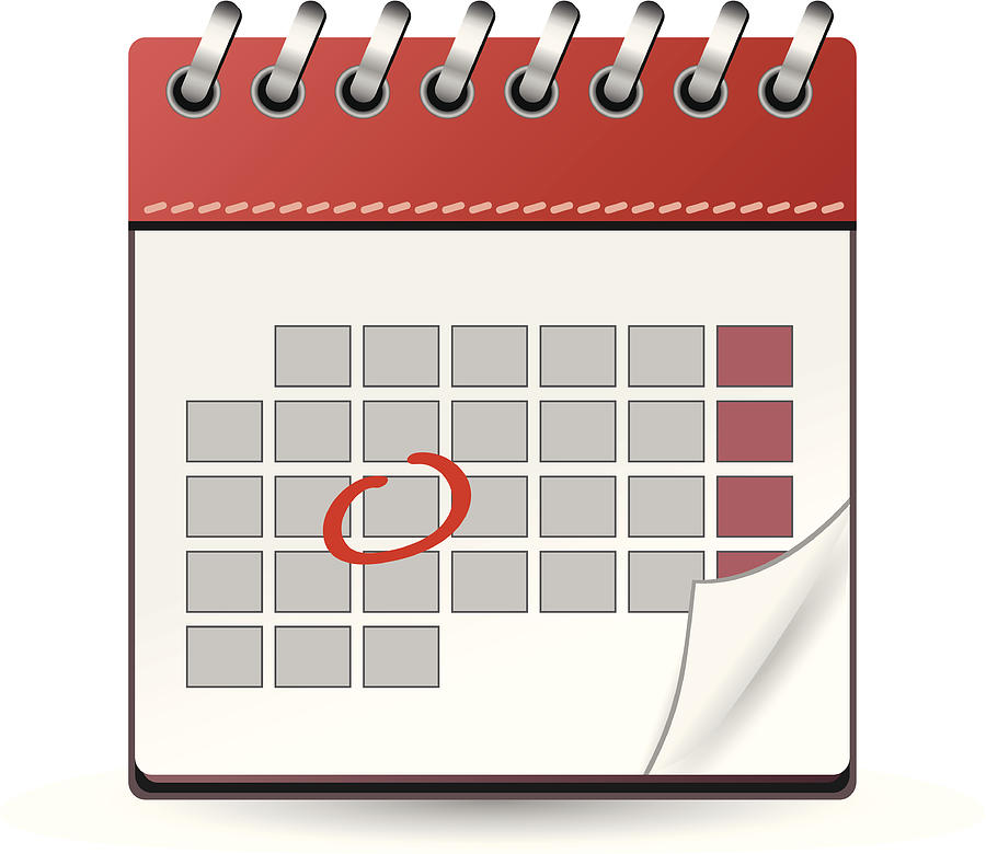 Calendar red with one day marked Drawing by Iconeer