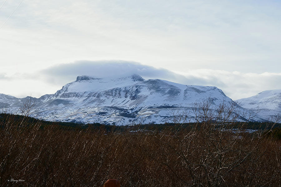 Calf Robe Mountain Draped in Winter Clouds Photograph by Tracey Vivar