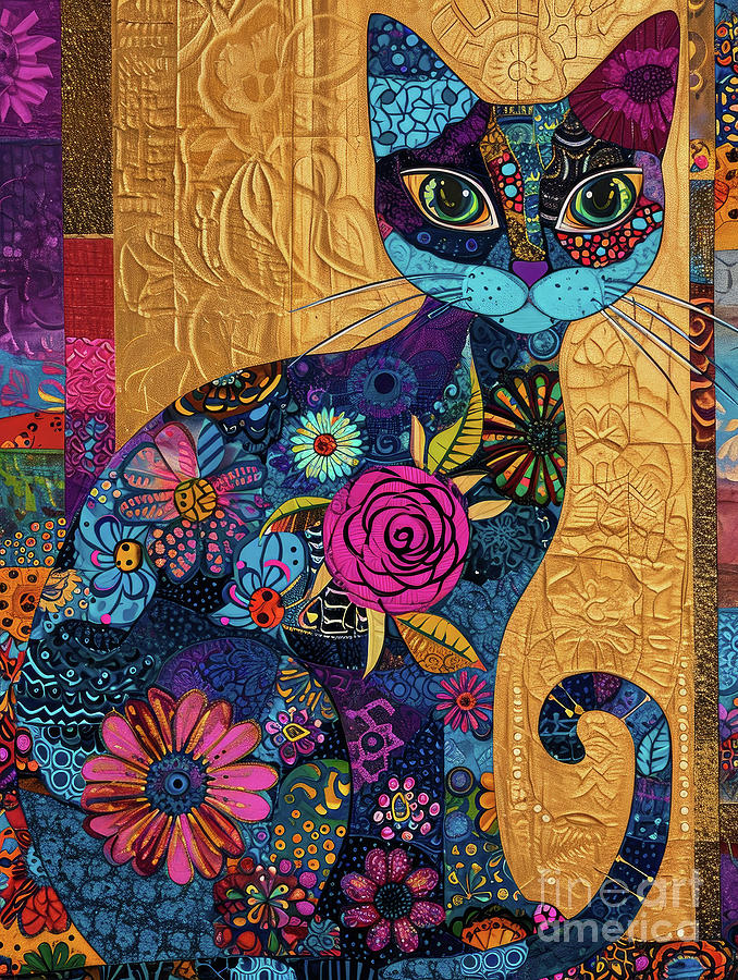 Calico Calista Painting by Tina LeCour