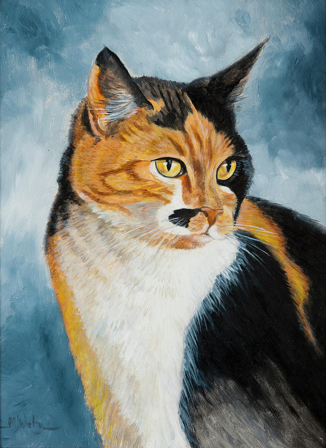 Calico Cat Painting by Mary Welty - Fine Art America