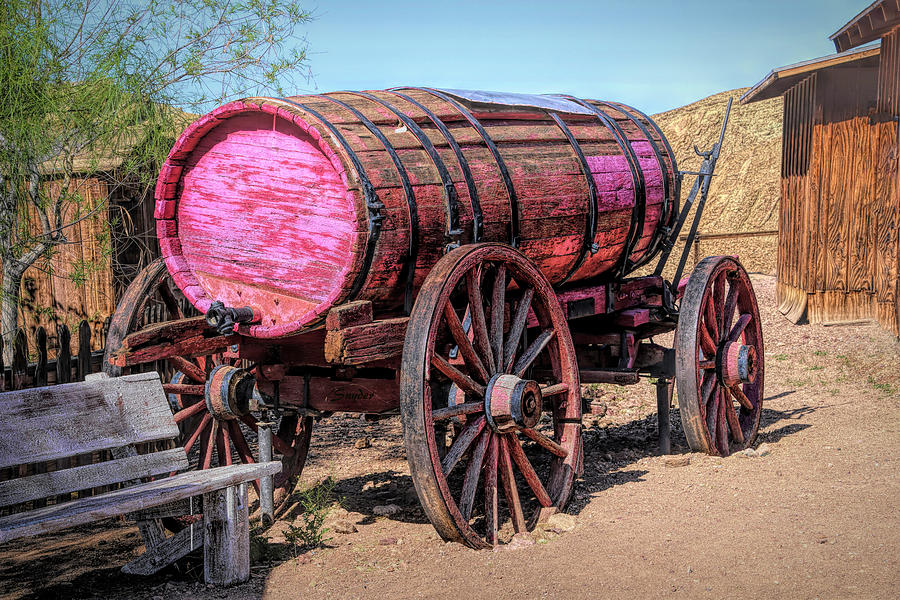 Calico Ghost Town Water Wagon detail Photograph by Floyd Snyder