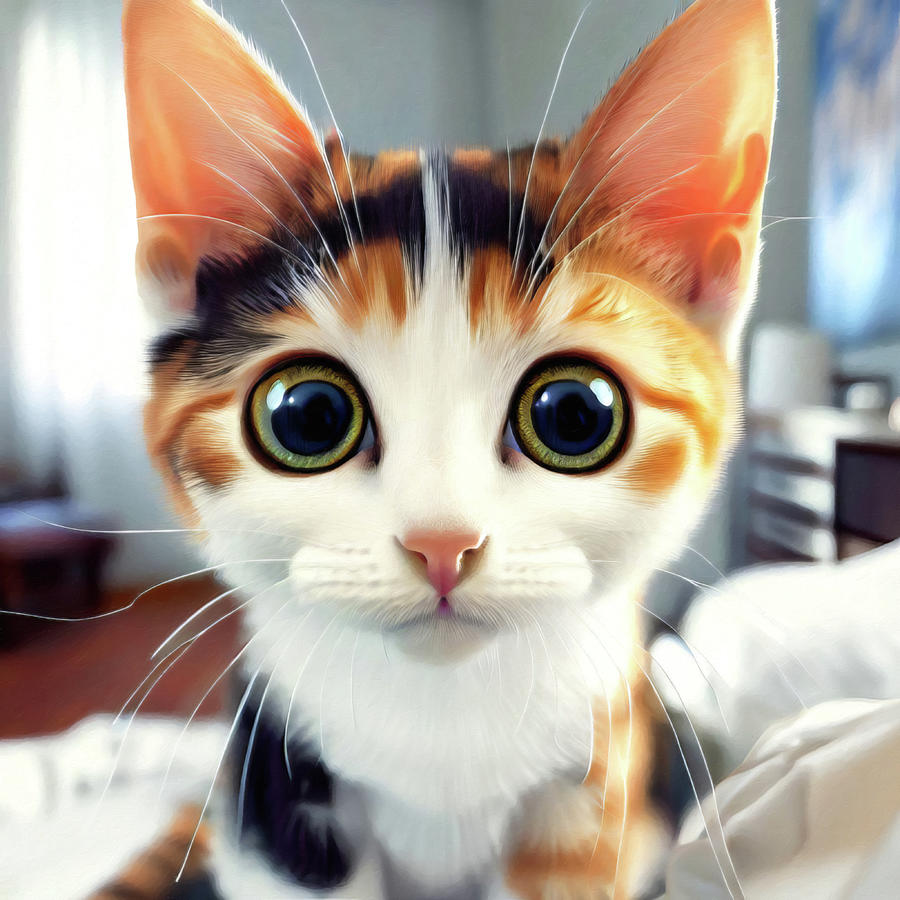 Calico Kitten Digital Art by Jill Nightingale