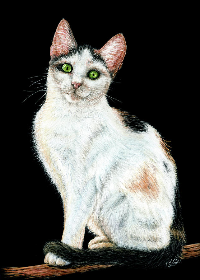 Calico Painting by Monique Morin Matson