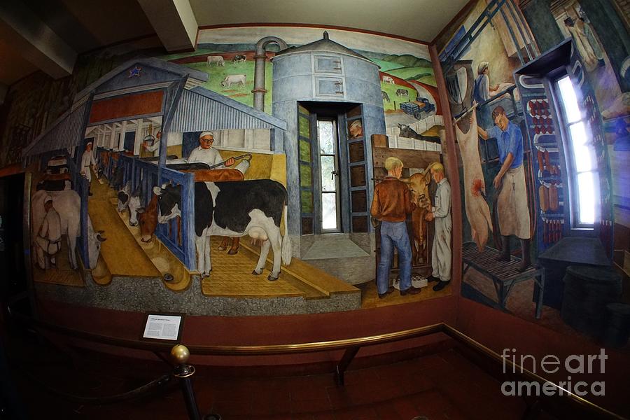 California Agricultural History Photograph by Tony Enjoying the Historic Coit Tower Murals
