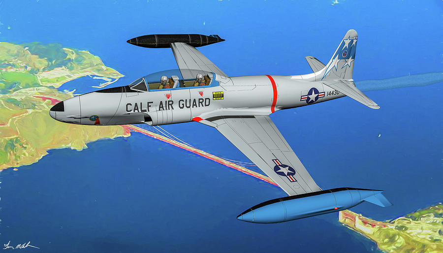 California Air Guard Shooting Star - Art Digital Art by Tommy Anderson