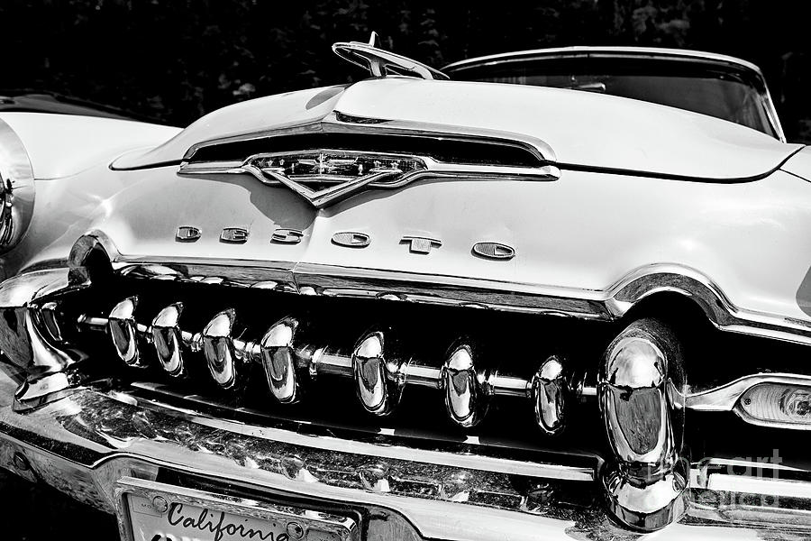 California Chrysler Desoto - BW Photograph by Scott Pellegrin
