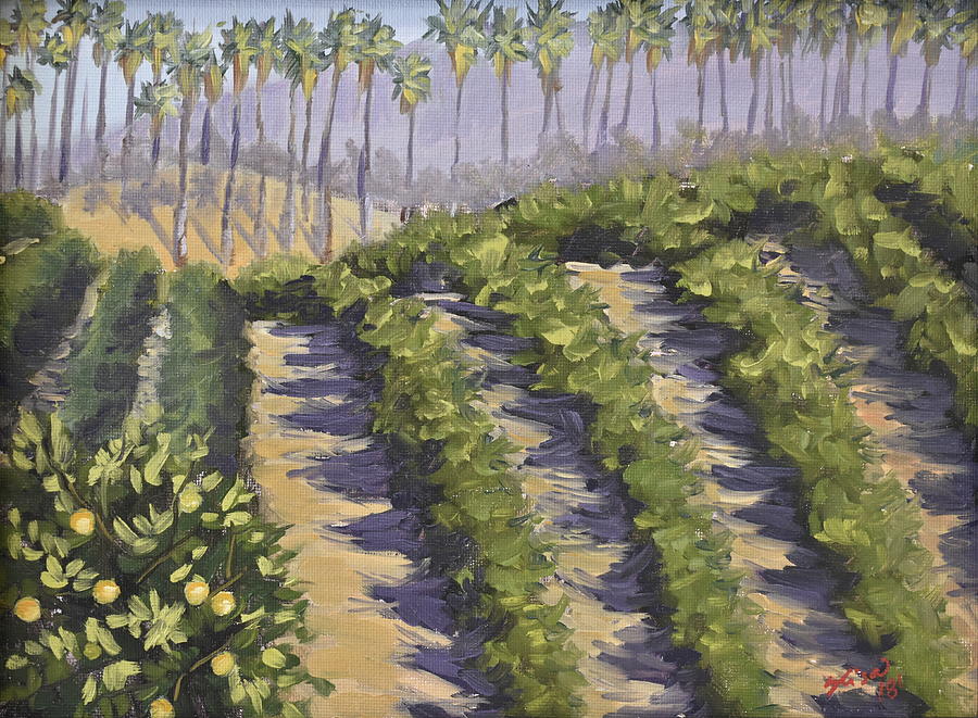 California Citrus Park Painting by Elisa Arancibia