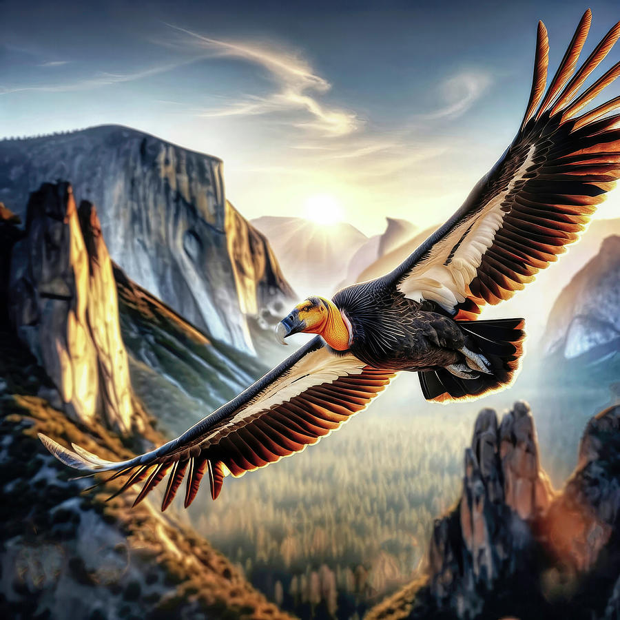 Condor Digital Art - California Condor by Donna Kennedy