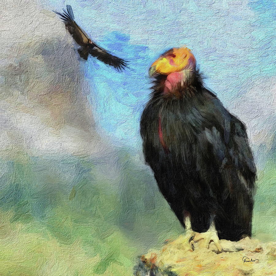 Prehistoric Digital Art - California Condor Ultimate Survivor by Russ Harris