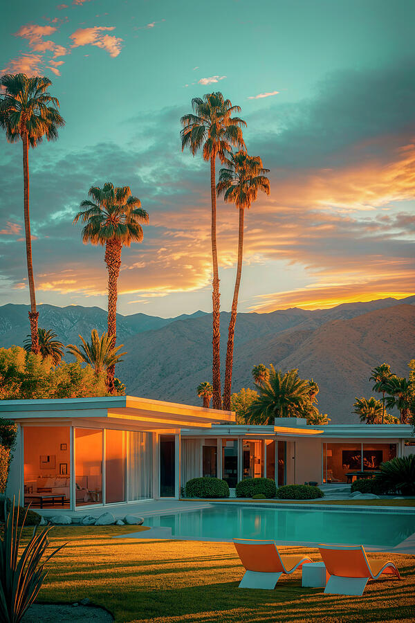 California Dreaming - Palm Springs Golden Sunset Digital Art by Philippe HUGONNARD California Dreaming - Palm Springs Golden Sunset Digital Art by Philippe HUGONNARD