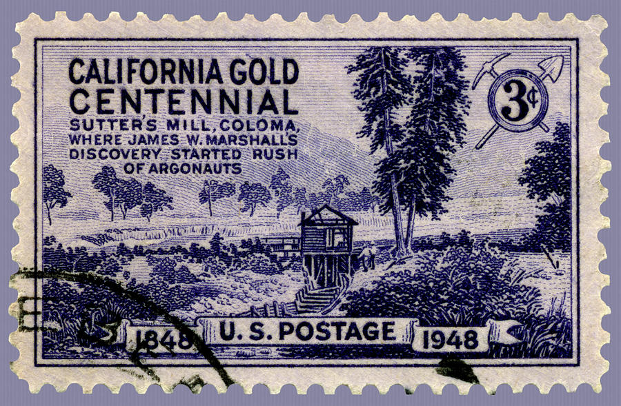 California Gold Rush Stamp Photograph by Phil Cardamone