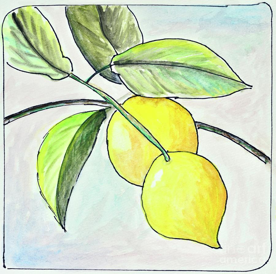 California Lemons Painting by Mary Scott
