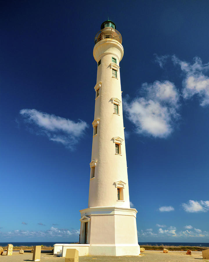 California Lighthouse in Aruba Photograph by Bill Swartwout