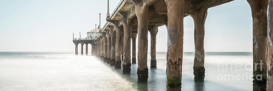 California Manhattan Beach Pier Panorama Photo Photograph by Paul Velgos