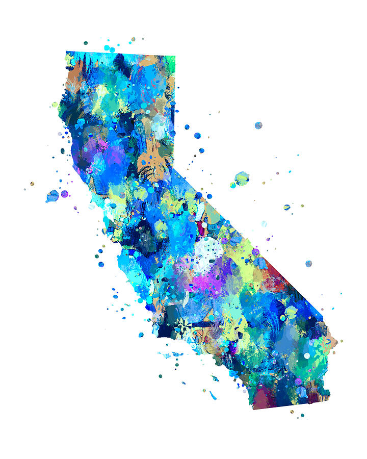 California Map Painting by Zuzi s