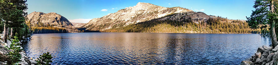 California Mountains Cold Lake Waters panorama Photograph by Dan Carmichael