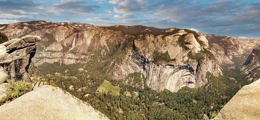 California Mountains Yosemite from Glacier Point Panorama Photograph by Dan Carmichael