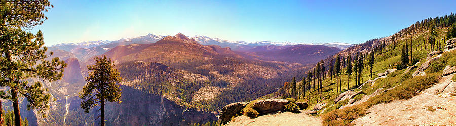 California Mountains Yosemite Glacier View Panorama Photograph by Dan Carmichael