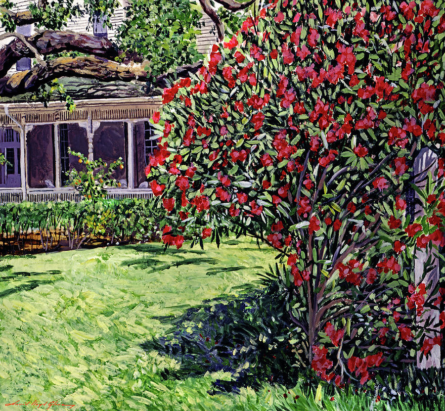 California Oleander  Painting by David Lloyd Glover
