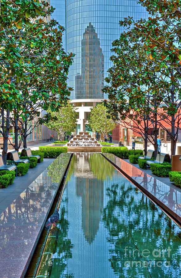 Los Angeles Photograph - California Plaza Downtown by David Zanzinger