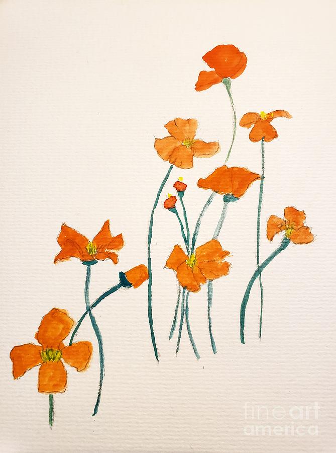 California Poppies Painting by Margaret Welsh Willowsilk