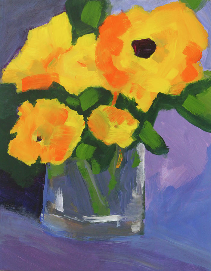 California Poppies Painting by Nancy Merkle