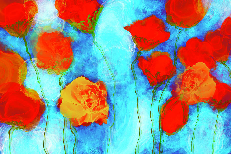 California Poppies Digital Art by Peggy Collins