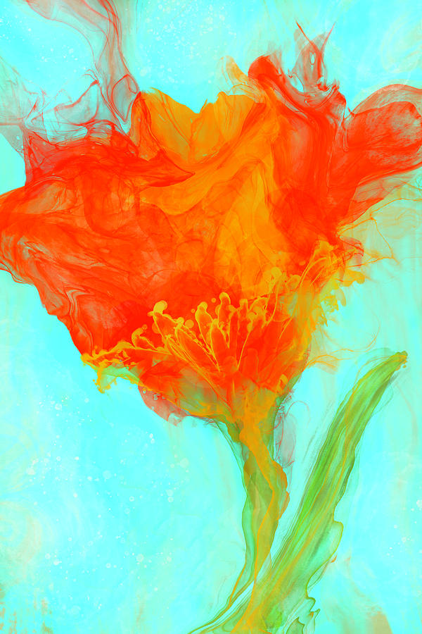 California Poppy Essence Digital Art by Peggy Collins