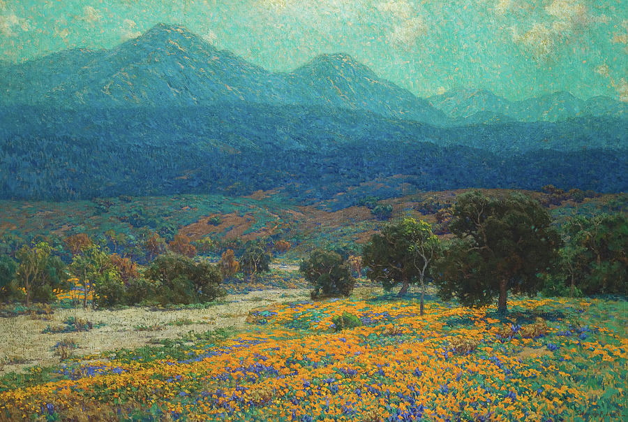 Tree Painting - California Poppy Field, 1926 by Granville Redmond