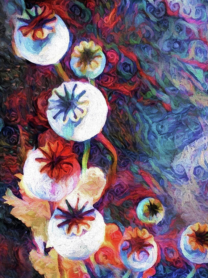 California Poppy Seed Pods Digital Art by Peggy Collins