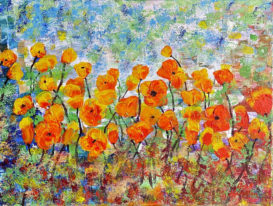 California Poppys Painting by Brad Hamilton | Fine Art America