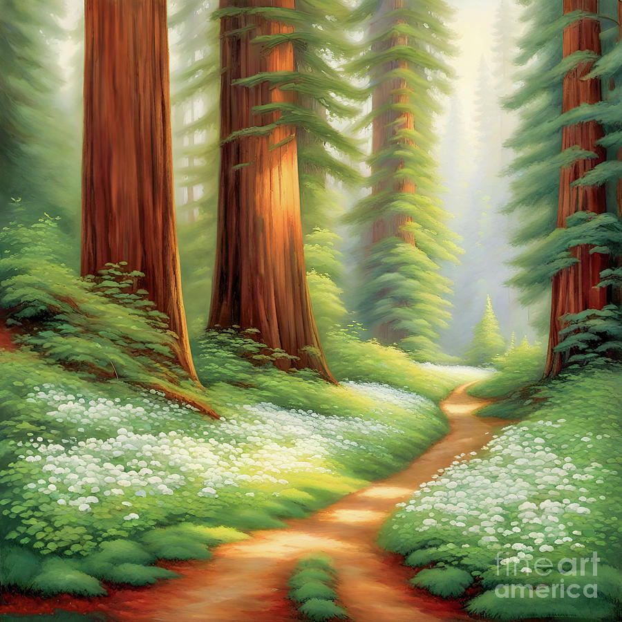 Tree Photograph - California Redwoods by Glenn Franco Simmons