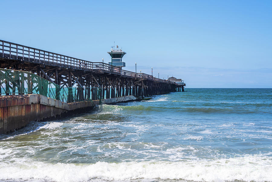 California Seal Beach Pier Ocean Photo Photograph by Paul Velgos