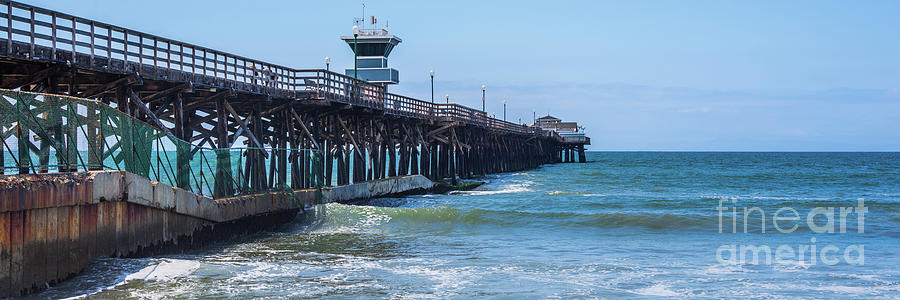California Seal Beach Pier Panoramic Photo Photograph by Paul Velgos