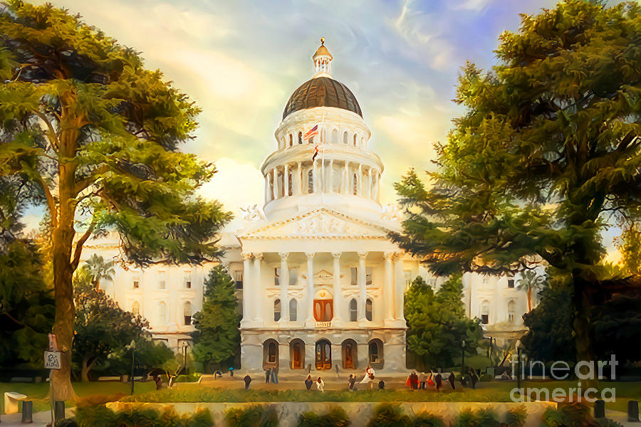 California State Capitol in Traditional Golden Light 20210211 Photograph by Wingsdomain Art and Photography