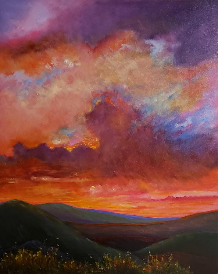 California Sunset Painting by Jeannine Paul - Pixels