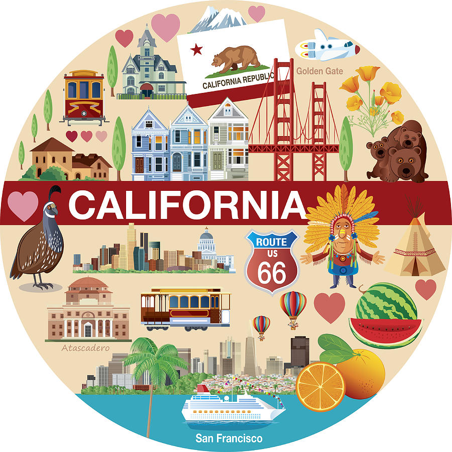 California Travels Drawing by Drmakkoy