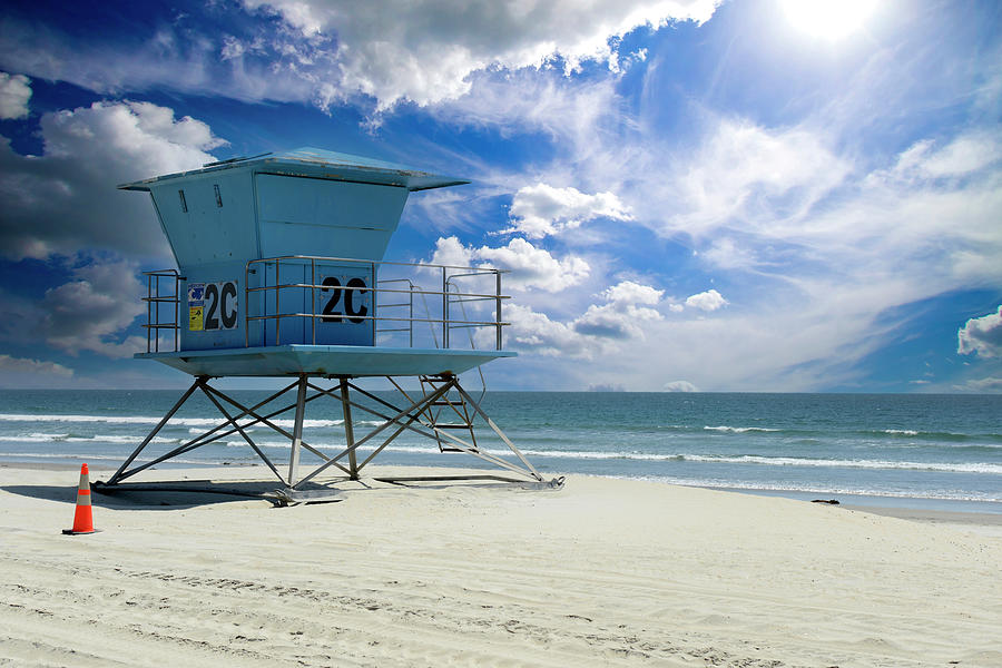 Californian beach lifeguard tower  Photograph by Chris Smith