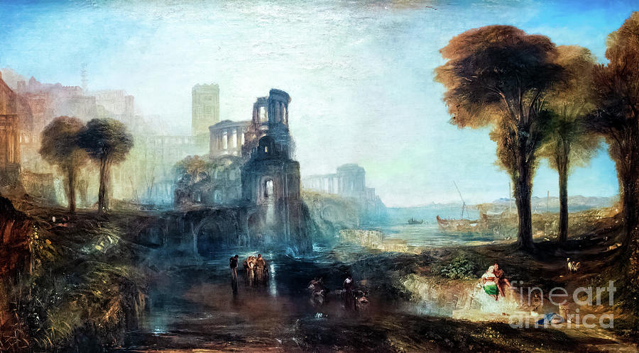Caligulas Palace and Bridge by JMW Turner 1831 Painting by JMW Turner