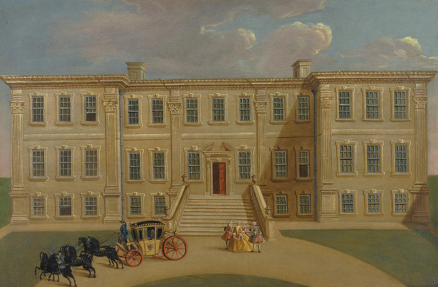 Calke Hall, Derbyshire, the Seat of Sir Henry Harpur Painting by Unknown Artist