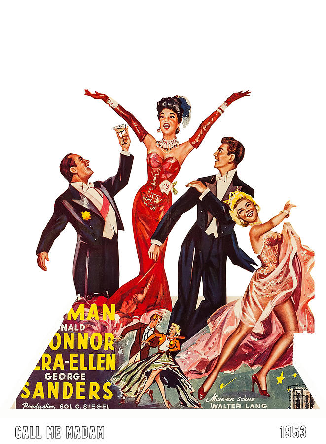 Call Me Madam, 1953 - 3d movie poster Mixed Media by Movie World Posters