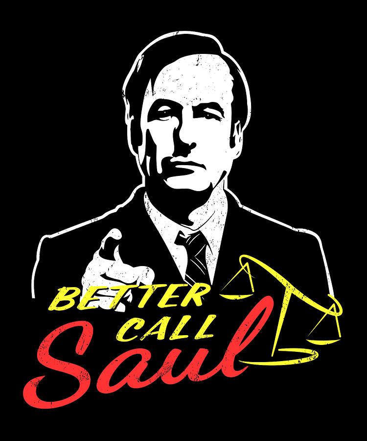 Call Saul Vintage Better Silhouette Sketch Digital Art by Words N ...